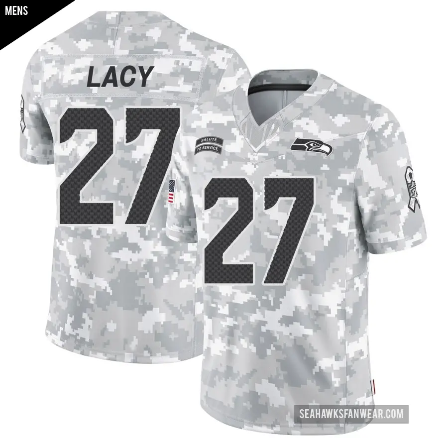 Men's Seattle Seahawks ＃27 Eddie Lacy Arctic Camo Limited 2024 Salute to Service Jersey