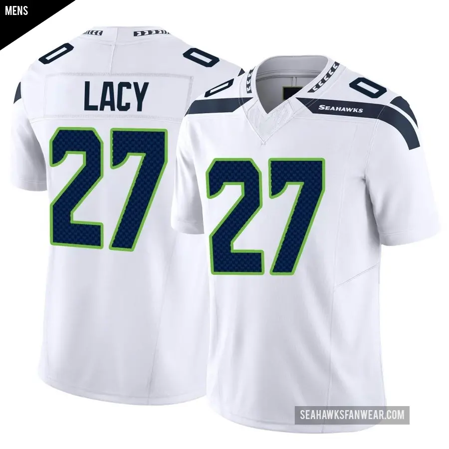 Men's Seattle Seahawks ＃27 Eddie Lacy White Limited Vapor F.U.S.E. Jersey